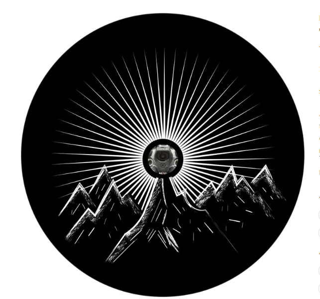 Mountains Peak Sun Rays Shining Spare Tire Cover-duckduckjeep-offroad-wrangler-gladiator-3d-jeep duck-custom duck-Jeep-The Quacktory-Fun Jeep Ducks-Ducks4Jeep