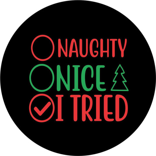 Naughty, Nice, I Tried Checklist - Christmas Spare Tire Cover Designs-duckduckjeep-offroad-wrangler-gladiator-3d-jeep duck-custom duck-Jeep-The Quacktory-Fun Jeep Ducks-Ducks4Jeep