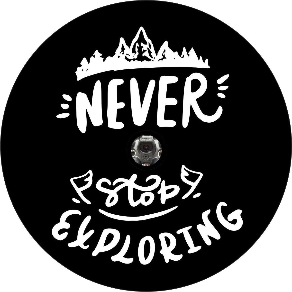 Never Stop Exploring - Custom Spare Tire Cover for Jeep, Bronco, RV, Campers, Vans, & More-duckduckjeep-offroad-wrangler-gladiator-3d-jeep duck-custom duck-Jeep-The Quacktory-Fun Jeep Ducks-Ducks4Jeep