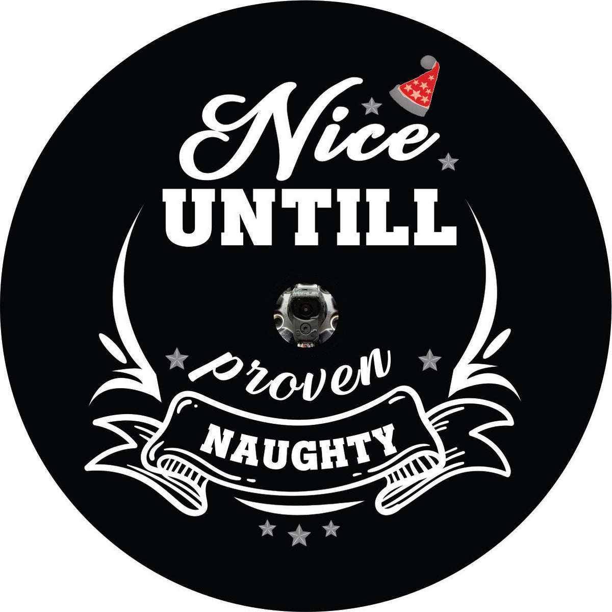 Nice Until Proven Naughty Cute Christmas Spare Tire Cover | Jeep, RV, Bronco, Camper, & More-duckduckjeep-offroad-wrangler-gladiator-3d-jeep duck-custom duck-Jeep-The Quacktory-Fun Jeep Ducks-Ducks4Jeep