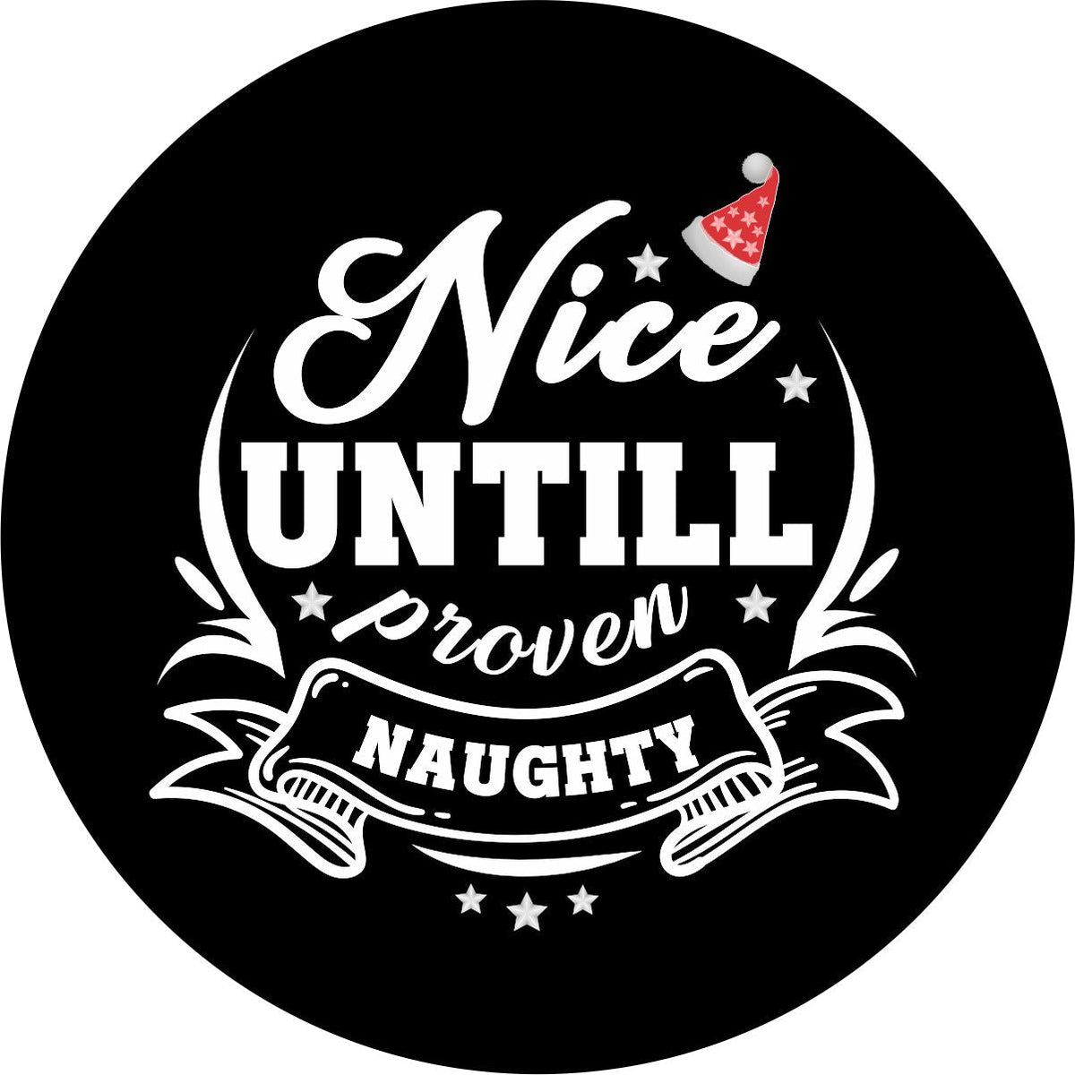 Nice Until Proven Naughty Cute Christmas Spare Tire Cover | Jeep, RV, Bronco, Camper, & More-duckduckjeep-offroad-wrangler-gladiator-3d-jeep duck-custom duck-Jeep-The Quacktory-Fun Jeep Ducks-Ducks4Jeep