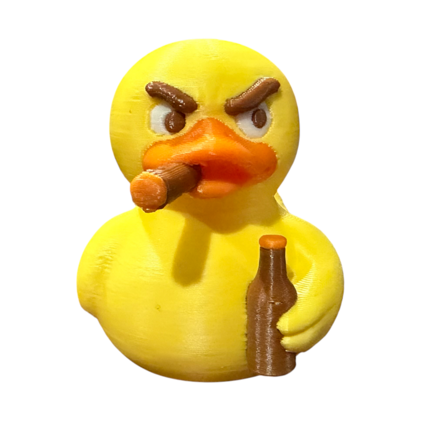 No Quacks Given Duck - 3D Printed Blue PLA Duck - Mini Collectible - Desk Decor