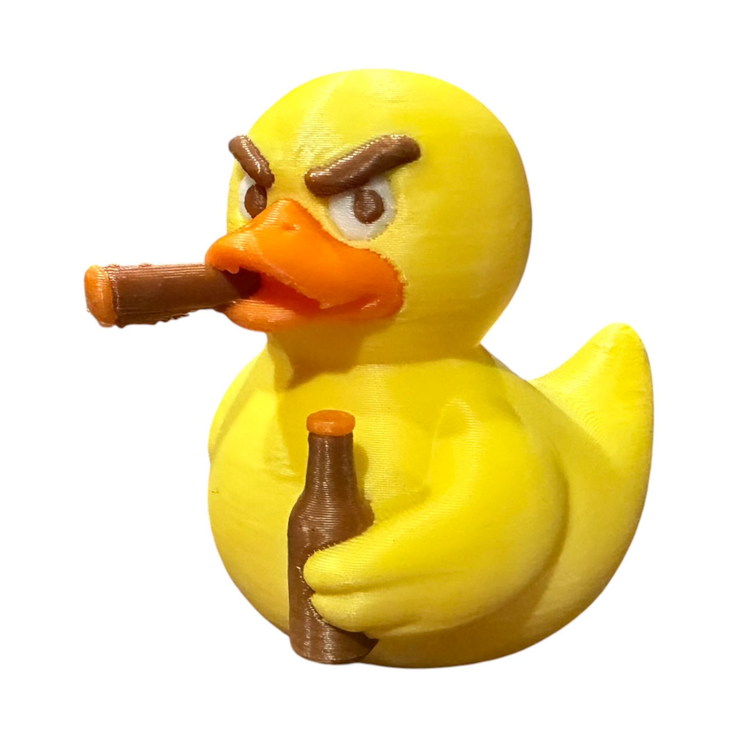 No Quacks Given Duck - 3D Printed Blue PLA Duck - Mini Collectible - Desk Decor