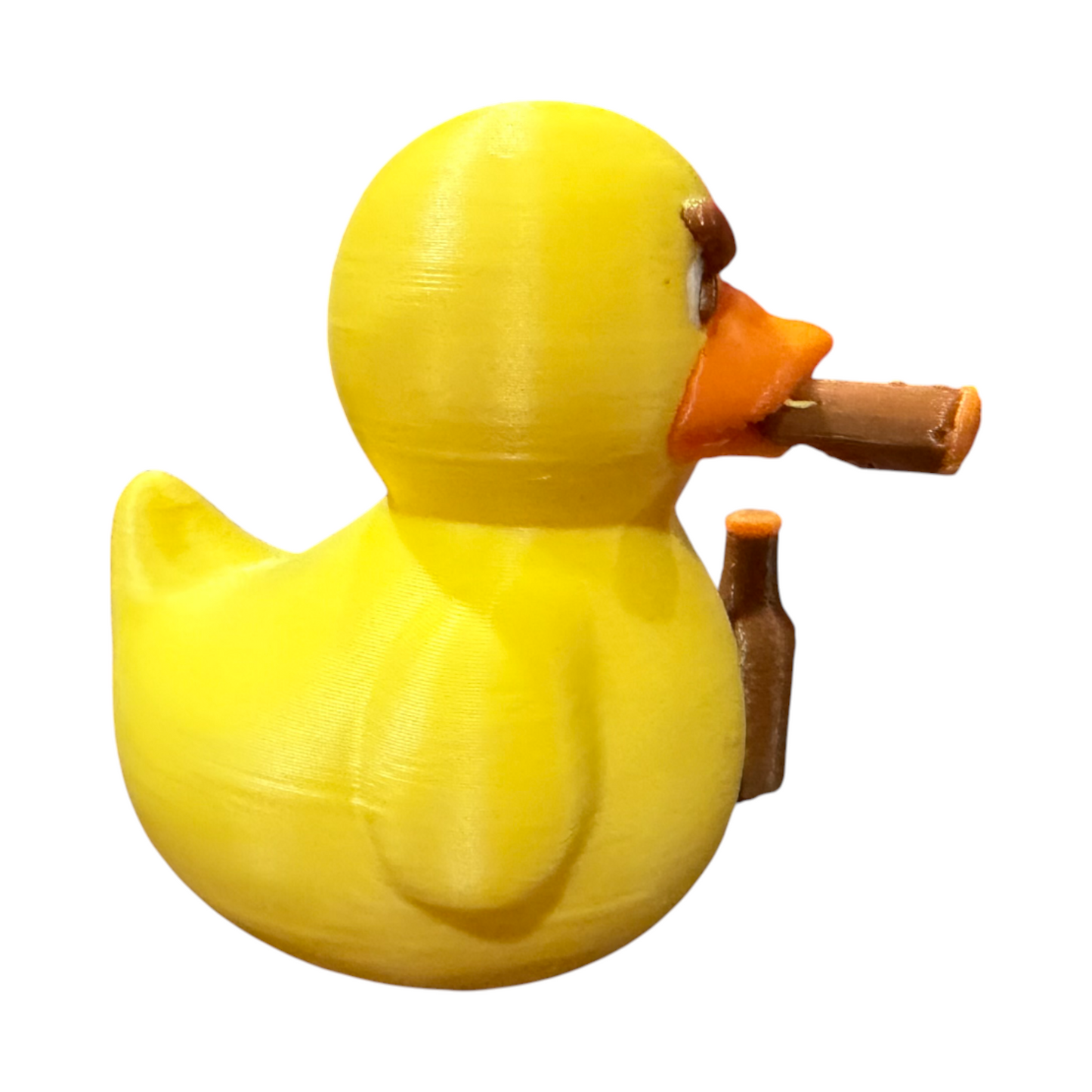 No Quacks Given Duck - 3D Printed Blue PLA Duck - Mini Collectible - Desk Decor