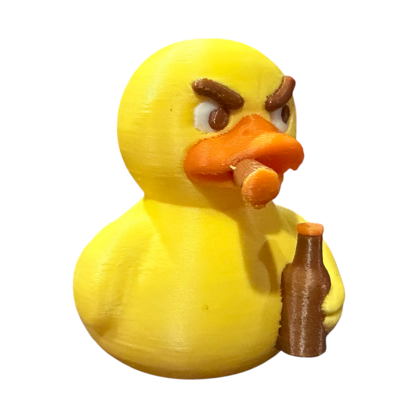No Quacks Given Duck - 3D Printed Blue PLA Duck - Mini Collectible - Desk Decor