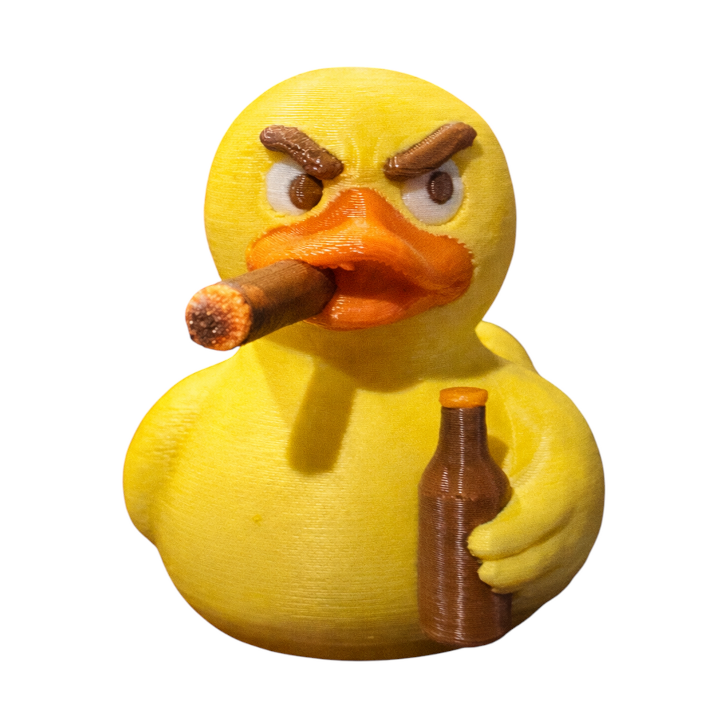 No Quacks Given Duck - 3D Printed Blue PLA Duck - Mini Collectible - Desk Decor