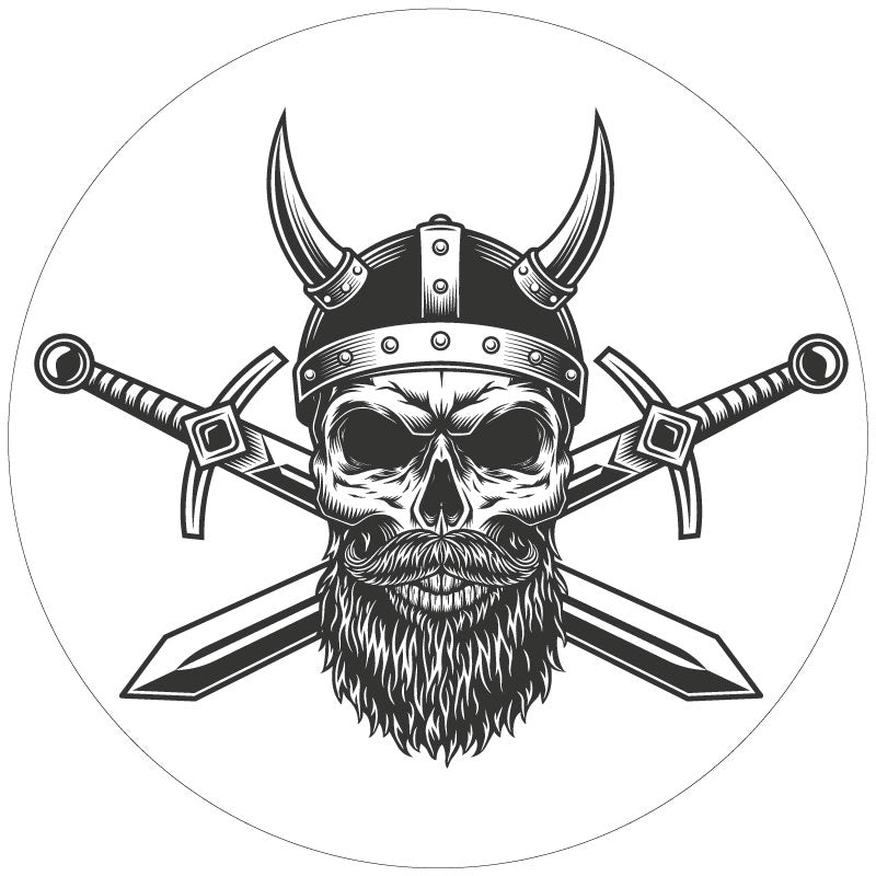 Nordic Viking Warrior Skull + Swords Spare Tire Cover-duckduckjeep-offroad-wrangler-gladiator-3d-jeep duck-custom duck-Jeep-The Quacktory-Fun Jeep Ducks-Ducks4Jeep