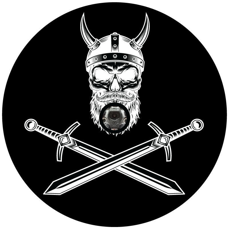 Nordic Viking Warrior Skull + Swords Spare Tire Cover-duckduckjeep-offroad-wrangler-gladiator-3d-jeep duck-custom duck-Jeep-The Quacktory-Fun Jeep Ducks-Ducks4Jeep
