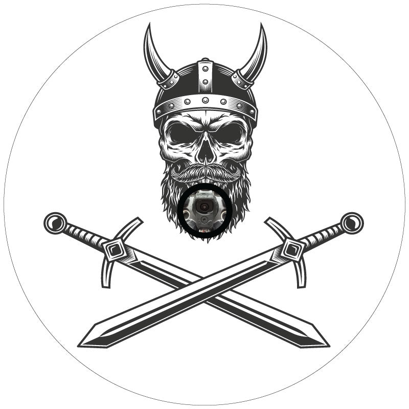 Nordic Viking Warrior Skull + Swords Spare Tire Cover-duckduckjeep-offroad-wrangler-gladiator-3d-jeep duck-custom duck-Jeep-The Quacktory-Fun Jeep Ducks-Ducks4Jeep
