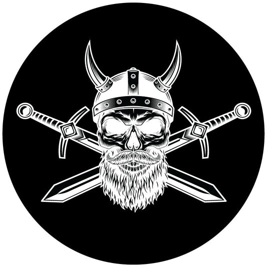 Nordic Viking Warrior Skull + Swords Spare Tire Cover-duckduckjeep-offroad-wrangler-gladiator-3d-jeep duck-custom duck-Jeep-The Quacktory-Fun Jeep Ducks-Ducks4Jeep
