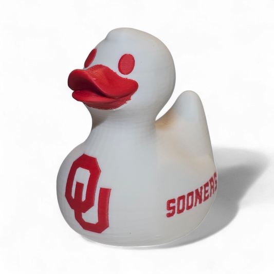 Oklahoma Sooners Duck-duckduckjeep-offroad-wrangler-gladiator-3d-jeep duck-custom duck-Jeep-The Quacktory-Fun Jeep Ducks-Ducks4Jeep