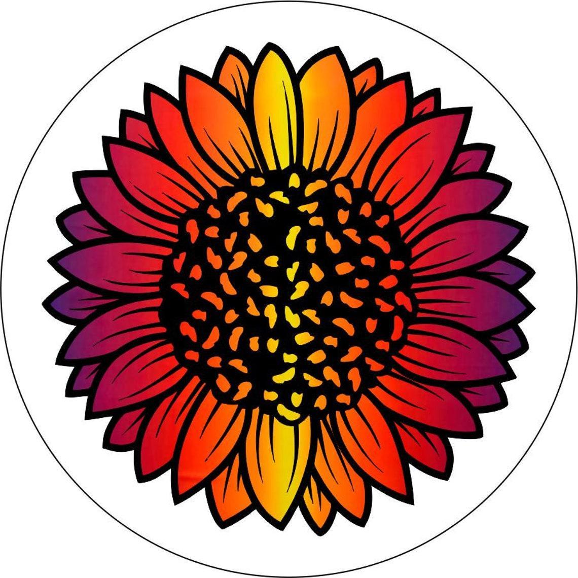 Ombre Sunset Sunflower-duckduckjeep-offroad-wrangler-gladiator-3d-jeep duck-custom duck-Jeep-The Quacktory-Fun Jeep Ducks-Ducks4Jeep