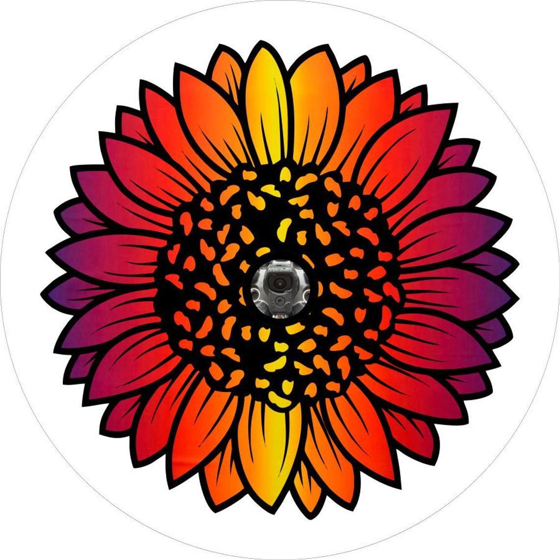 Ombre Sunset Sunflower-duckduckjeep-offroad-wrangler-gladiator-3d-jeep duck-custom duck-Jeep-The Quacktory-Fun Jeep Ducks-Ducks4Jeep