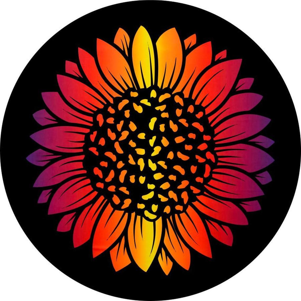 Ombre Sunset Sunflower-duckduckjeep-offroad-wrangler-gladiator-3d-jeep duck-custom duck-Jeep-The Quacktory-Fun Jeep Ducks-Ducks4Jeep