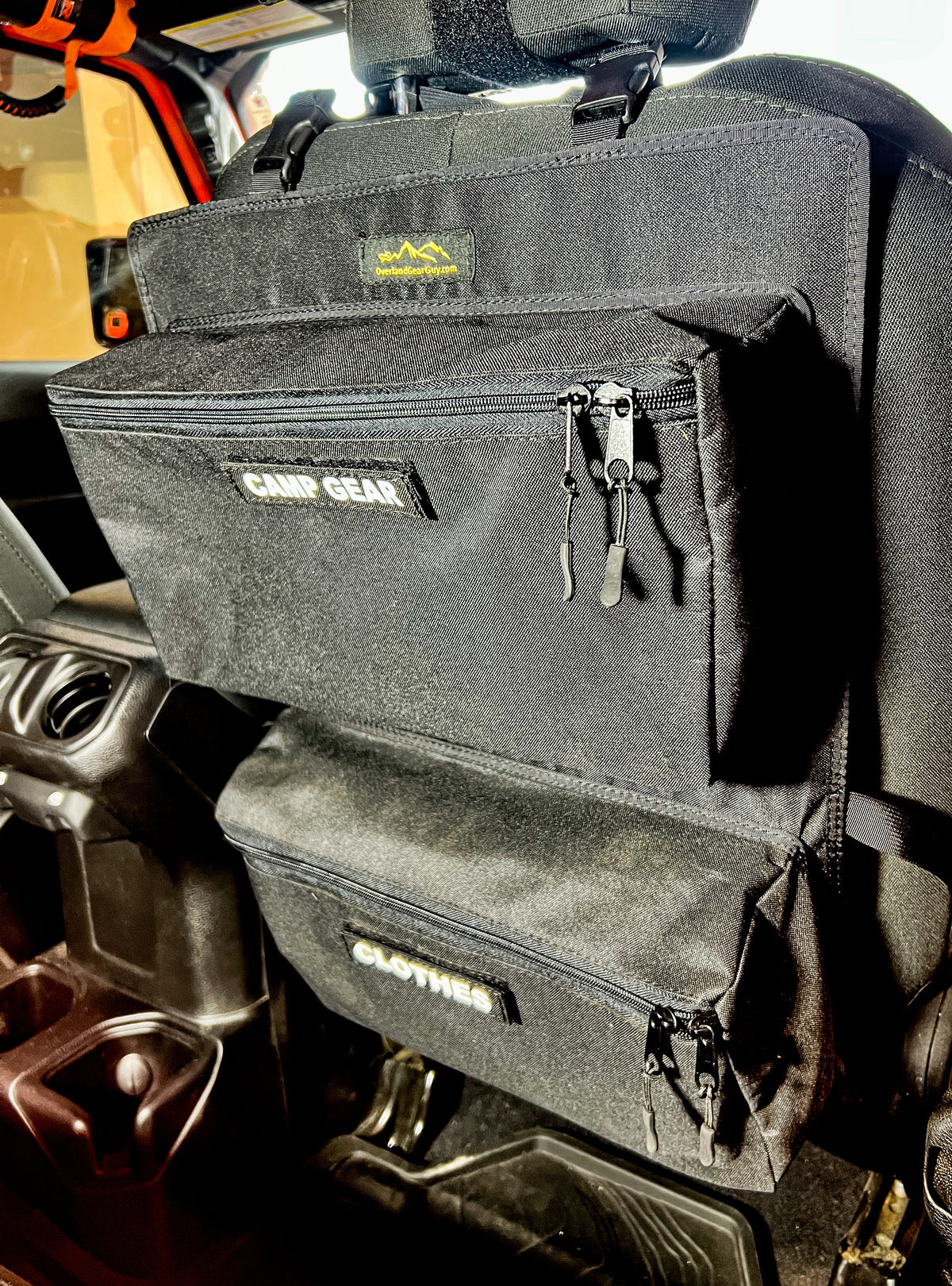 Overlander 2 Seat Organizer-duckduckjeep-offroad-wrangler-gladiator-3d-jeep duck-custom duck-Jeep-The Quacktory-Fun Jeep Ducks-Ducks4Jeep