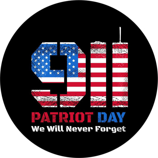 Patriot Day 911 Never Forget Spare Tire Cover-duckduckjeep-offroad-wrangler-gladiator-3d-jeep duck-custom duck-Jeep-The Quacktory-Fun Jeep Ducks-Ducks4Jeep