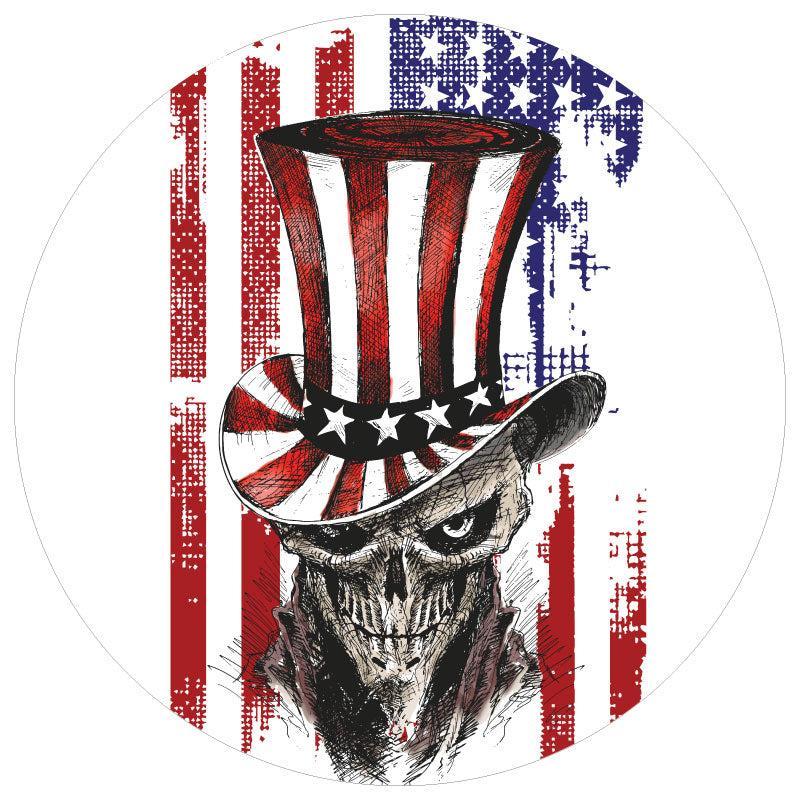 Patriot Skull American Flag Spare Tire Cover for Jeep, Bronco, RV, & More-duckduckjeep-offroad-wrangler-gladiator-3d-jeep duck-custom duck-Jeep-The Quacktory-Fun Jeep Ducks-Ducks4Jeep