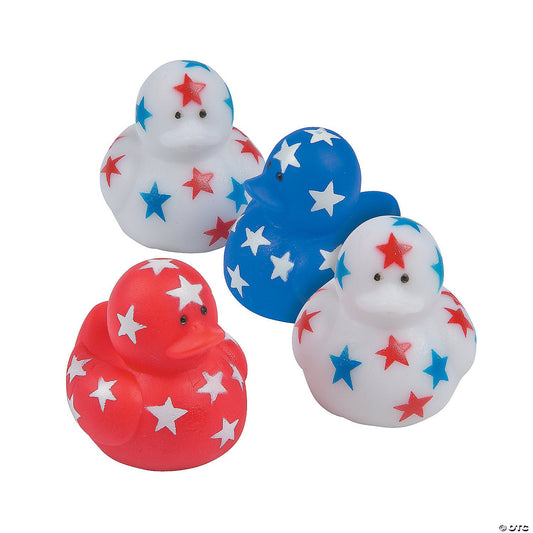 Patriotic Mini Rubber Ducks - by the dozen-duckduckjeep-offroad-wrangler-gladiator-3d-jeep duck-custom duck-Jeep-The Quacktory-Fun Jeep Ducks-Ducks4Jeep