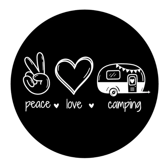 Peace Love Camping Spare Tire Cover-duckduckjeep-offroad-wrangler-gladiator-3d-jeep duck-custom duck-Jeep-The Quacktory-Fun Jeep Ducks-Ducks4Jeep
