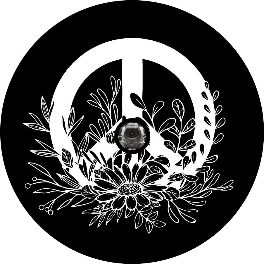 Peace Sign with Wildflowers-duckduckjeep-offroad-wrangler-gladiator-3d-jeep duck-custom duck-Jeep-The Quacktory-Fun Jeep Ducks-Ducks4Jeep
