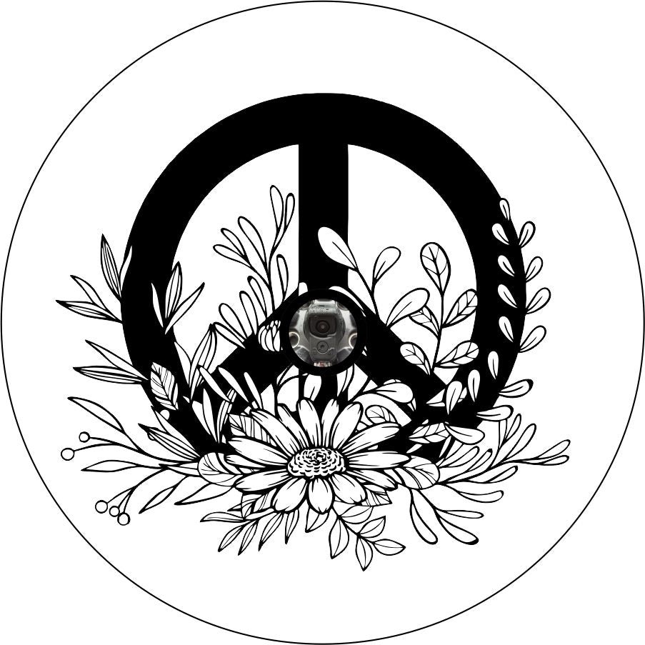 Peace Sign with Wildflowers-duckduckjeep-offroad-wrangler-gladiator-3d-jeep duck-custom duck-Jeep-The Quacktory-Fun Jeep Ducks-Ducks4Jeep
