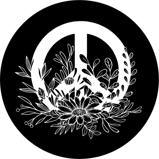 Peace Sign with Wildflowers-duckduckjeep-offroad-wrangler-gladiator-3d-jeep duck-custom duck-Jeep-The Quacktory-Fun Jeep Ducks-Ducks4Jeep
