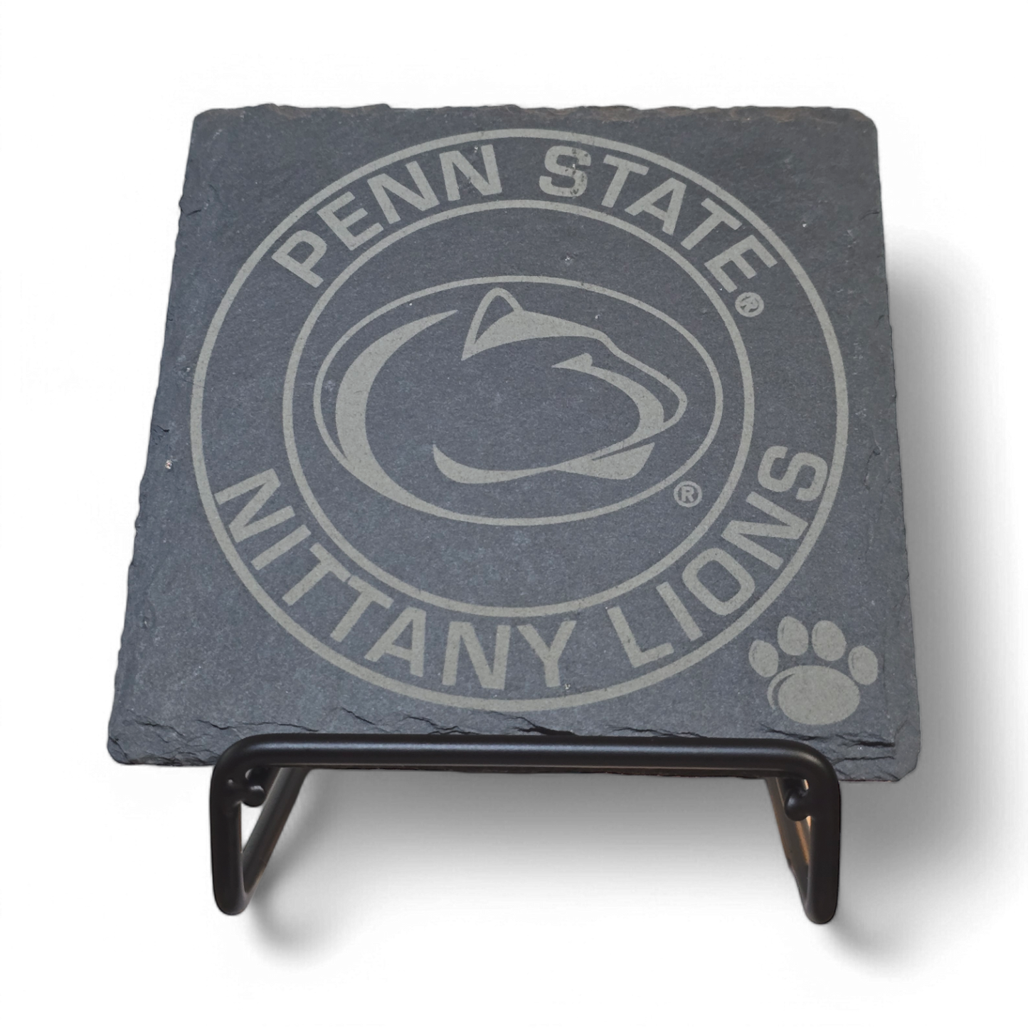 Penn State Coaster Set of 5 Slate or 4 Wood & Metal-duckduckjeep-offroad-wrangler-gladiator-3d-jeep duck-custom duck-Jeep-The Quacktory-Fun Jeep Ducks-Ducks4Jeep