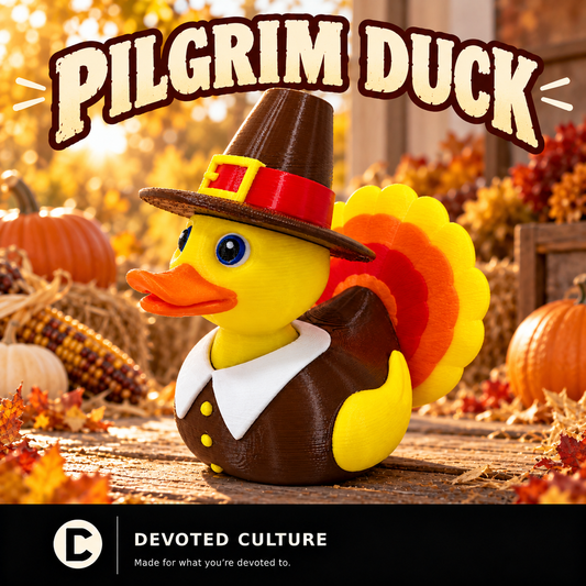 Pilgrim Duck Thanksgiving Figurine-duckduckjeep-offroad-wrangler-gladiator-3d-jeep duck-custom duck-Jeep-The Quacktory-Fun Jeep Ducks-Ducks4Jeep
