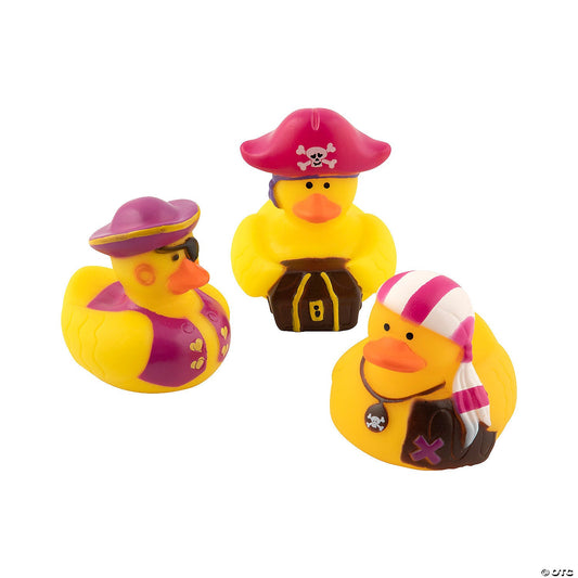 Pink Pirate Rubber Ducks - by the dozen-duckduckjeep-offroad-wrangler-gladiator-3d-jeep duck-custom duck-Jeep-The Quacktory-Fun Jeep Ducks-Ducks4Jeep
