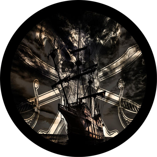 Pirate Ship Spare Tire Cover for Jeep, RV, Trailer & More-duckduckjeep-offroad-wrangler-gladiator-3d-jeep duck-custom duck-Jeep-The Quacktory-Fun Jeep Ducks-Ducks4Jeep