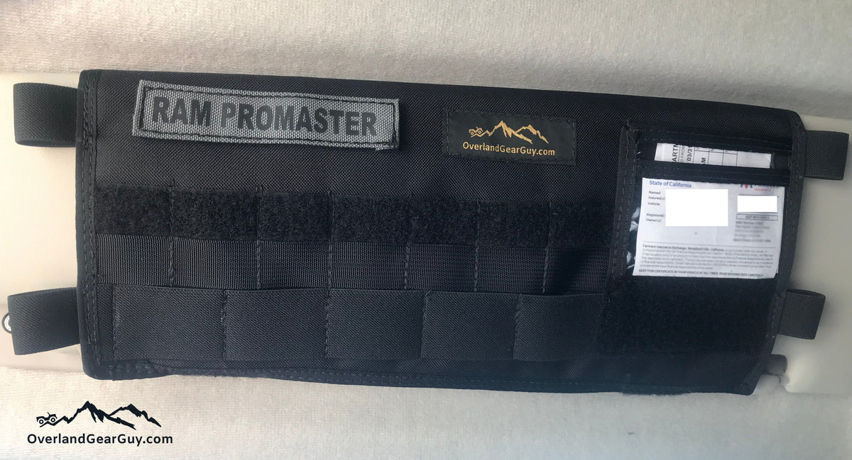 ProMaster Van Sun Visor Organizer (without mirror)-duckduckjeep-offroad-wrangler-gladiator-3d-jeep duck-custom duck-Jeep-The Quacktory-Fun Jeep Ducks-Ducks4Jeep
