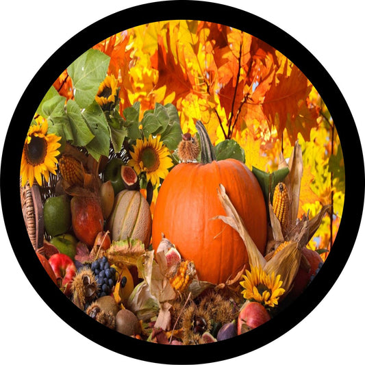 Pumpkin Fall Festival Spare Tire Cover - Jeep, Bronco, Van, RV, Camper, & More-duckduckjeep-offroad-wrangler-gladiator-3d-jeep duck-custom duck-Jeep-The Quacktory-Fun Jeep Ducks-Ducks4Jeep
