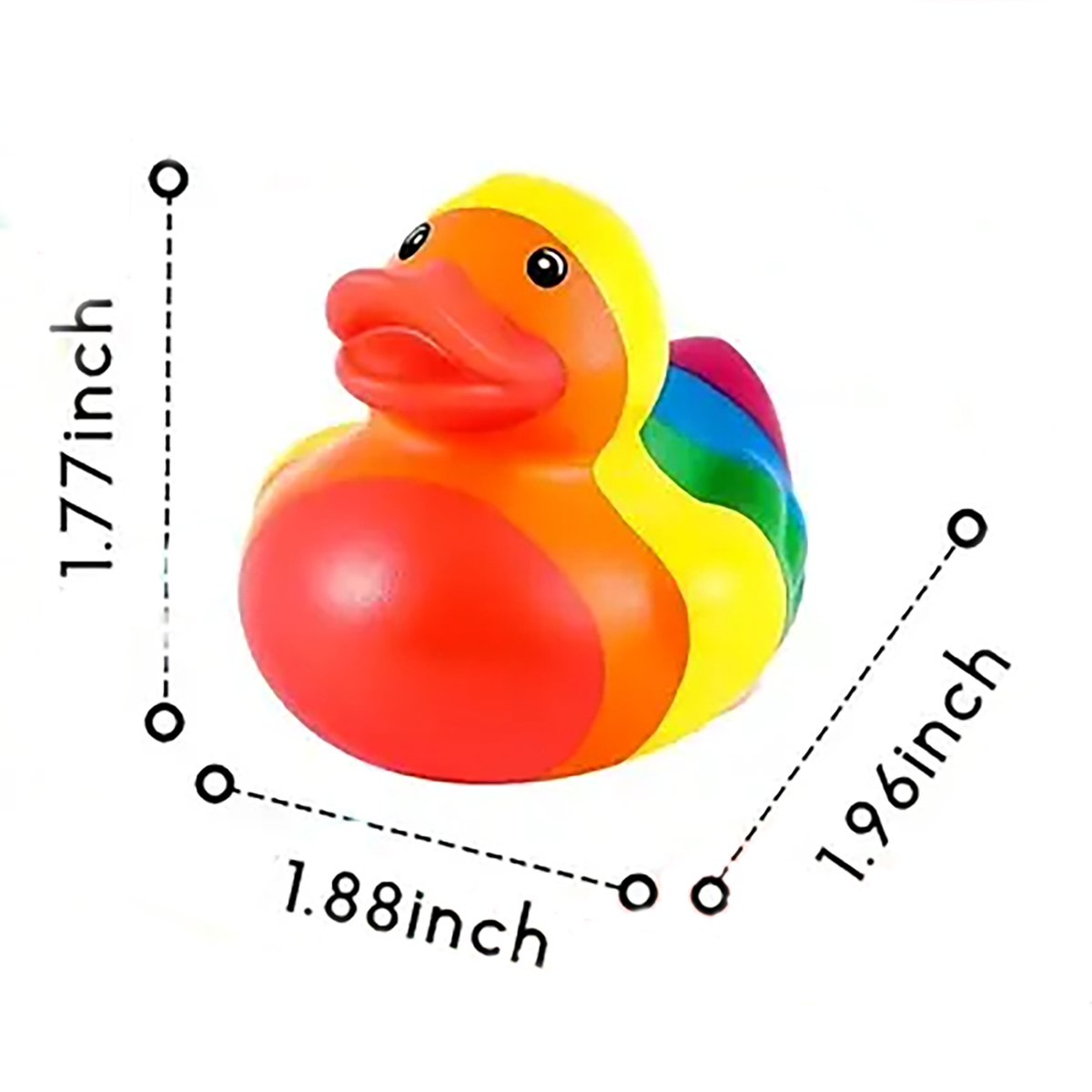 Rainbow Pride Rubber Ducks - by the dozen-duckduckjeep-offroad-wrangler-gladiator-3d-jeep duck-custom duck-Jeep-The Quacktory-Fun Jeep Ducks-Ducks4Jeep