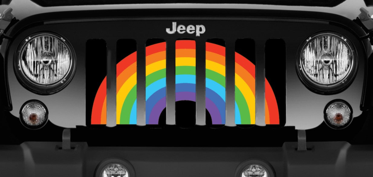 Rainbow Pride Flag Grille Insert
