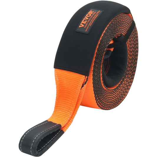 Recovery Tow Strap 4" x 30', 46,500 lbs Break Strength, Triple Reinforced Loop Straps, Tree Saver, Off Road Towing and Recovery, Extreme Weather Resistance, Protective Sleeves & Storage Bag-duckduckjeep-offroad-wrangler-gladiator-3d-jeep duck-custom duck-Jeep-The Quacktory-Fun Jeep Ducks-Ducks4Jeep