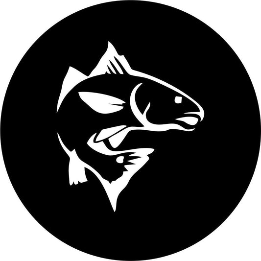 Red Fish Spare Tire Cover for Campers, Jeep, Bronco, RV, Vans & More-duckduckjeep-offroad-wrangler-gladiator-3d-jeep duck-custom duck-Jeep-The Quacktory-Fun Jeep Ducks-Ducks4Jeep