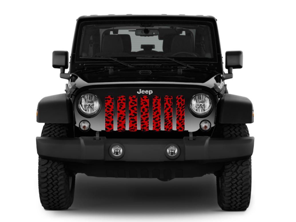Red Cheetah Print Grille Insert