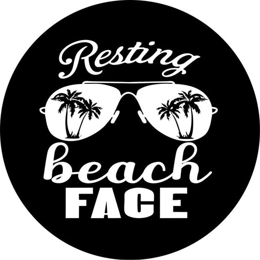 Resting Beach Face Sunglasses Spare Tire Cover-duckduckjeep-offroad-wrangler-gladiator-3d-jeep duck-custom duck-Jeep-The Quacktory-Fun Jeep Ducks-Ducks4Jeep