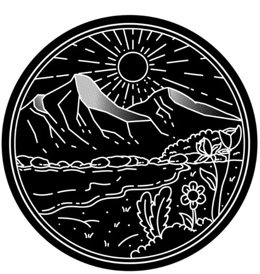 River & Flower Field Mountain Spare Tire Cover-duckduckjeep-offroad-wrangler-gladiator-3d-jeep duck-custom duck-Jeep-The Quacktory-Fun Jeep Ducks-Ducks4Jeep