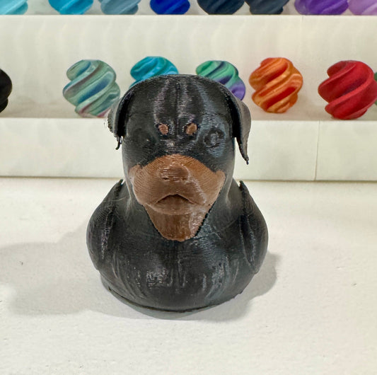 Rottie / Rottweiler Dog Duck-duckduckjeep-offroad-wrangler-gladiator-3d-jeep duck-custom duck-Jeep-The Quacktory-Fun Jeep Ducks-Ducks4Jeep