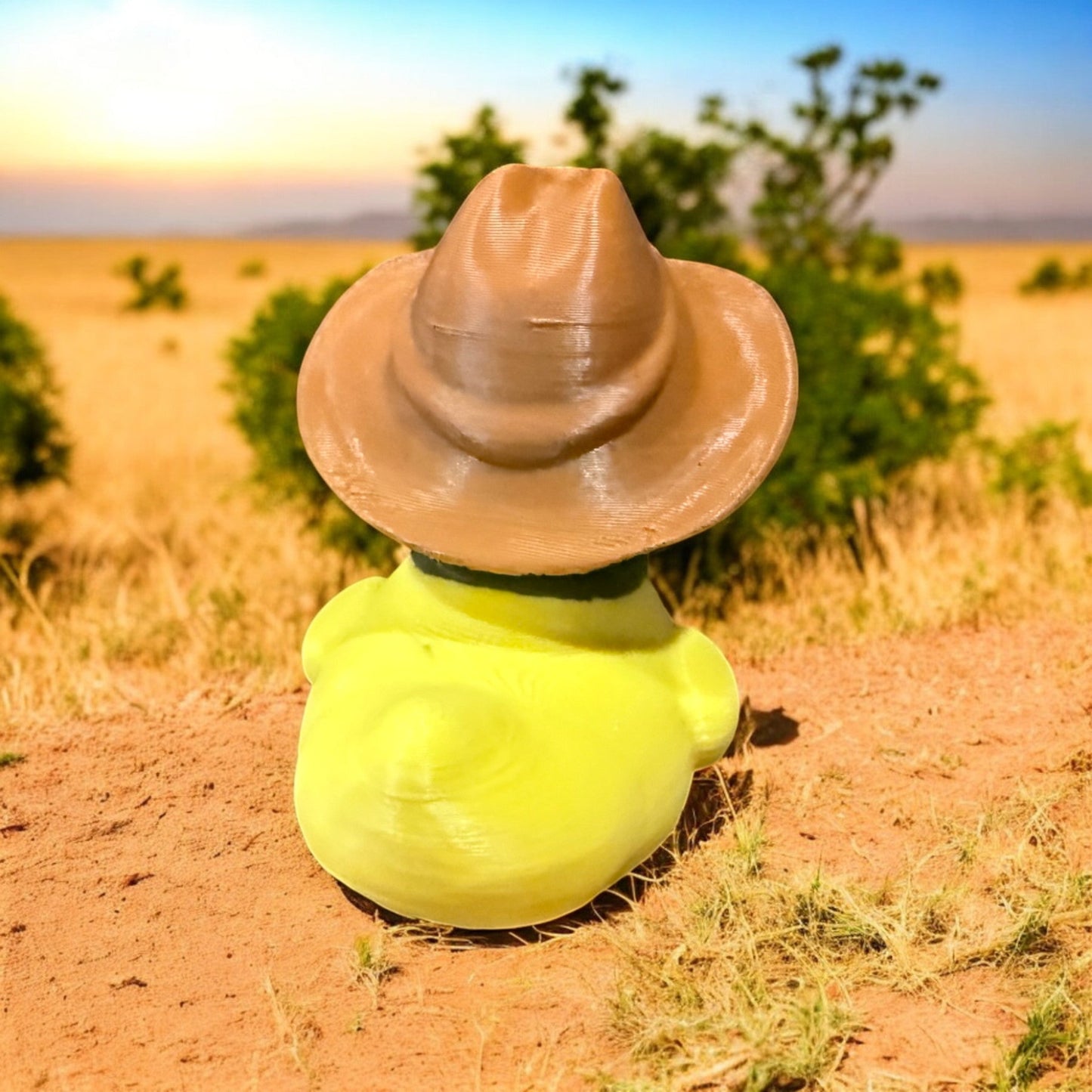 Safari Duck – 3D-Printed Duck Dressed for Adventure with Binoculars & Jungle Hat