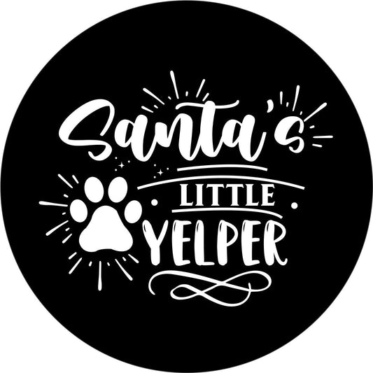Santa's Little Yelper Paw Print Spare Tire Cover for Jeep, RV, Bronco, Camper, & More-duckduckjeep-offroad-wrangler-gladiator-3d-jeep duck-custom duck-Jeep-The Quacktory-Fun Jeep Ducks-Ducks4Jeep