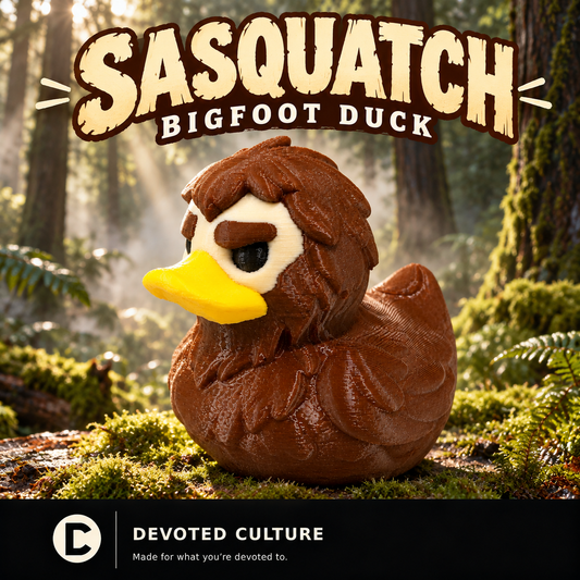 Sasquatch Bigfoot Duck Figurine-duckduckjeep-offroad-wrangler-gladiator-3d-jeep duck-custom duck-Jeep-The Quacktory-Fun Jeep Ducks-Ducks4Jeep