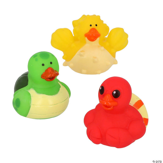 Sea Creature Turtle, Crab & Puffer Fish Rubber Ducks - by the dozen-duckduckjeep-offroad-wrangler-gladiator-3d-jeep duck-custom duck-Jeep-The Quacktory-Fun Jeep Ducks-Ducks4Jeep