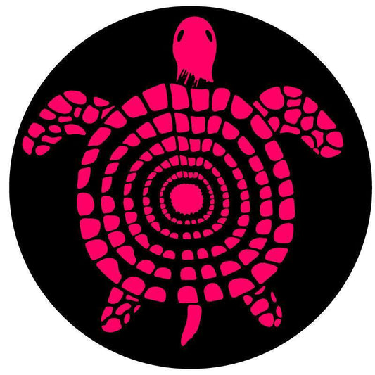 Sea Turtle - Pink Spare Tire Cover-duckduckjeep-offroad-wrangler-gladiator-3d-jeep duck-custom duck-Jeep-The Quacktory-Fun Jeep Ducks-Ducks4Jeep