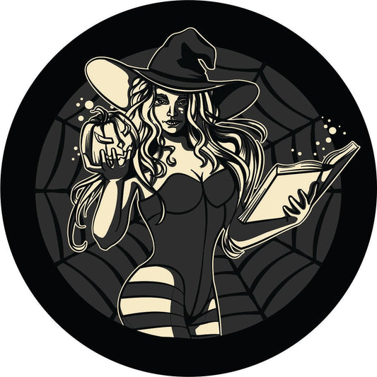 Sexy Witchy Magic Spare Tire Cover | Jeep, RV, Camper, Bronco & More-duckduckjeep-offroad-wrangler-gladiator-3d-jeep duck-custom duck-Jeep-The Quacktory-Fun Jeep Ducks-Ducks4Jeep