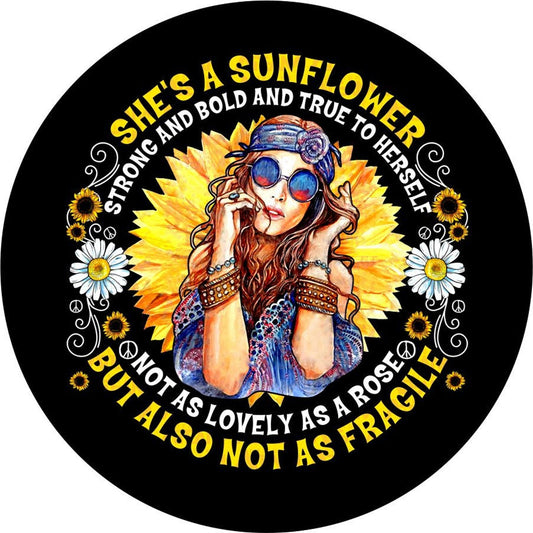 She is a Sunflower - Hippie Chic-duckduckjeep-offroad-wrangler-gladiator-3d-jeep duck-custom duck-Jeep-The Quacktory-Fun Jeep Ducks-Ducks4Jeep