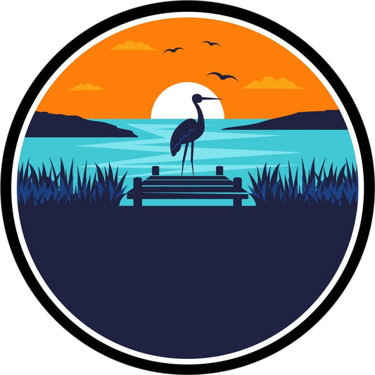 Sitting on the Dock Coastal Spare Tire Cover for Jeep, RV, Camper, Bronco-duckduckjeep-offroad-wrangler-gladiator-3d-jeep duck-custom duck-Jeep-The Quacktory-Fun Jeep Ducks-Ducks4Jeep