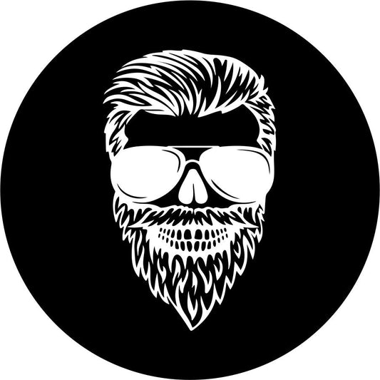 Skull Daddy with Beard and Sunglasses-duckduckjeep-offroad-wrangler-gladiator-3d-jeep duck-custom duck-Jeep-The Quacktory-Fun Jeep Ducks-Ducks4Jeep