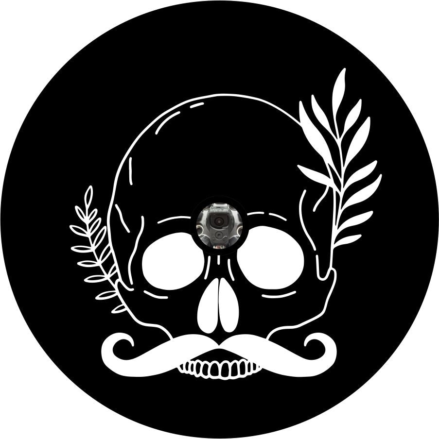 Skull with Handlebar Mustache-duckduckjeep-offroad-wrangler-gladiator-3d-jeep duck-custom duck-Jeep-The Quacktory-Fun Jeep Ducks-Ducks4Jeep